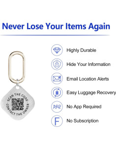 Etiquetas ID Código QR PIKEEPER - Paquete de 4 Localizadores 2