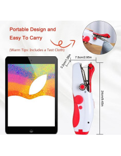 Mini Máquina de Coser Portátil Eléctrica Mano 430g 2