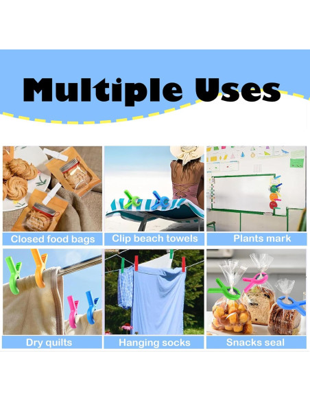 Clips de Toalla de Playa Zyluria 5.1" Extra Grandes 10 Piezas