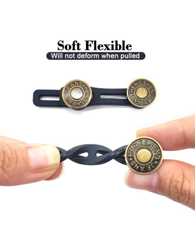 Extensores de Cintura HeartfeltYIre 6pcs para Jeans Unisex