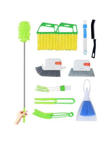 Kit de limpieza de persianas 11 piezas CUVORINO - Verde
