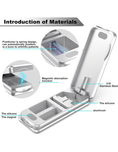 Cortador de Pastillas JEINAPA de Aluminio y Acero Inoxidable Plata 2