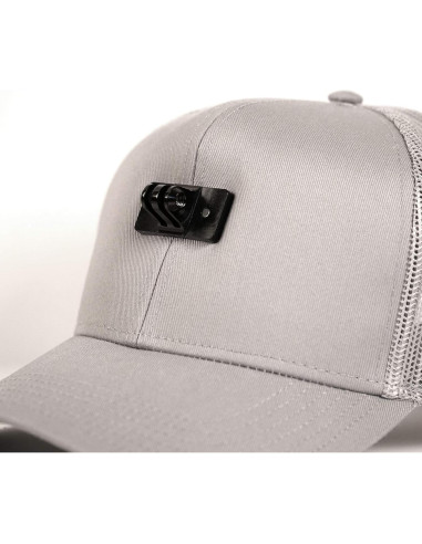 ActionHat Gorra Curvada Gris - Soporte Flotante para GoPro