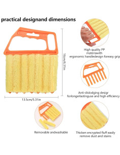 Limpiador de Persianas HexinYigjly 6 Piezas Microfibra 2