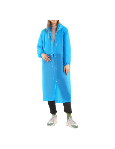 Abrigo de Lluvia Impermeable EVA para Mujeres - Talla Única Azul