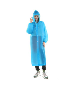 Abrigo de Lluvia Impermeable EVA para Mujeres - Talla Única Azul 2