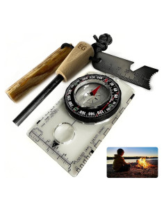 Brújula de Mochilero EXPLORATION GADGET con Encendedor de Fuego