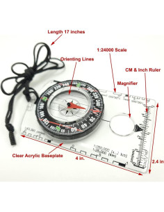 Brújula de Mochilero EXPLORATION GADGET con Encendedor de Fuego 2