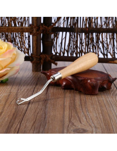 Gancho de Crochet de Madera Ergonomico para Manualidades 2