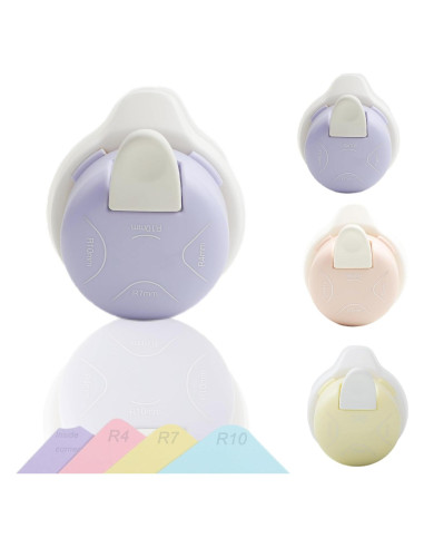 Troquelador de esquinas 4 en 1 PRENDI - Púrpura, 4 tamaños