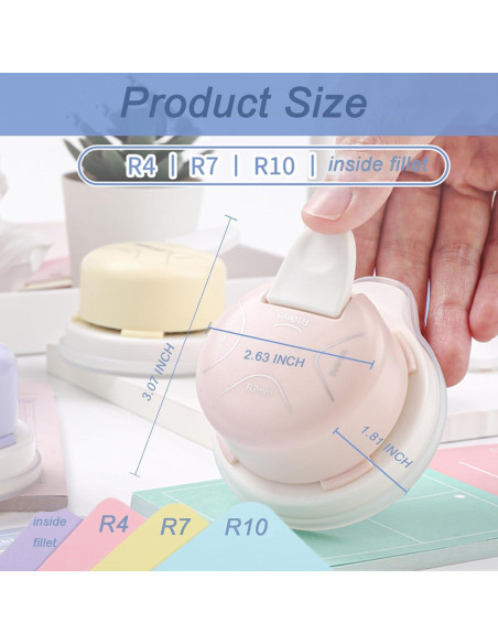 Troquelador de esquinas 4 en 1 PRENDI - Púrpura, 4 tamaños