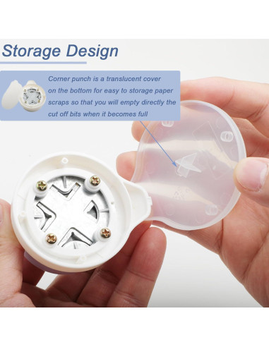 Troquelador de esquinas 4 en 1 PRENDI - Púrpura, 4 tamaños