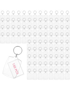150 Llaveros Acrílicos en Blanco para Personalizar Fotos 2
