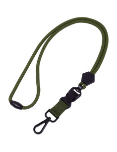 Lanyard Duradero Wisdompro 58 cm con Hebilla Desprendible - Negro y Verde Militar 2