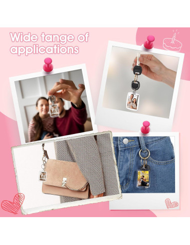 150 Llaveros Acrílicos en Blanco para Personalizar Fotos