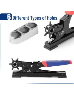 Perforadora de cuero UNCO con 6 tamaños intercambiables 2