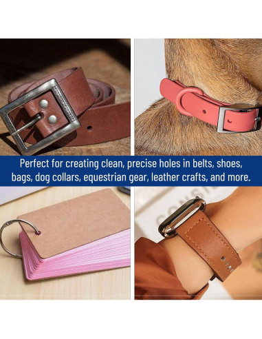 Perforadora de cuero UNCO con 6 tamaños intercambiables
