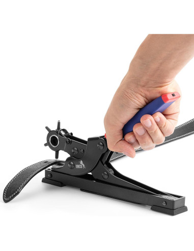 Perforadora de cuero UNCO con 6 tamaños intercambiables