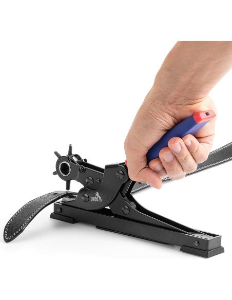 Perforadora de cuero UNCO con 6 tamaños intercambiables