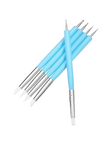 Set de 5 Herramientas de Esculpir Arcilla Zuoyou Azul 15cm