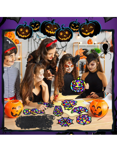Kit de Manualidades Halloween QOUBAI 32 Piezas Decorativas