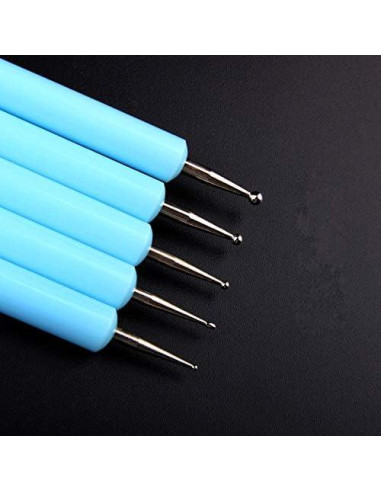 Set de 5 Herramientas de Esculpir Arcilla Zuoyou Azul 15cm