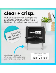 Sello de Goma Personalizado ExcelMark Mediano - Autocompletable 2