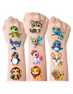 Tatuajes Temporales JCFIRE para Niños - 102 Estilos Animales