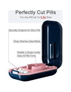 Cortador de Pastillas DUBSTAR Azul, Divisor Portátil 2.03 cm 2