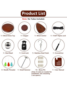 Kit de Reparación Campanas de Viento SPNKMJUJ 28 PZS Madera 2