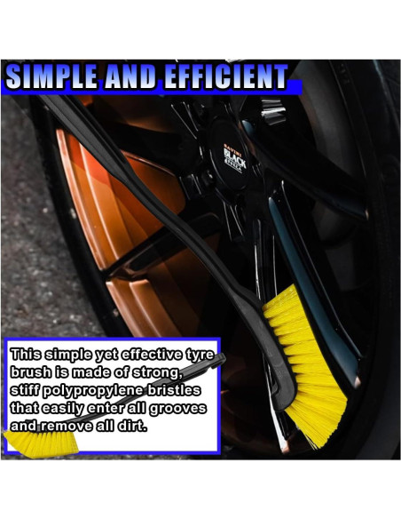 Cepillo de Limpieza de Ruedas de Coche GAOLAOSY 30.48 cm Cepillo de Limpieza de Ruedas de Coche GAOLAOSY 30.48 cm