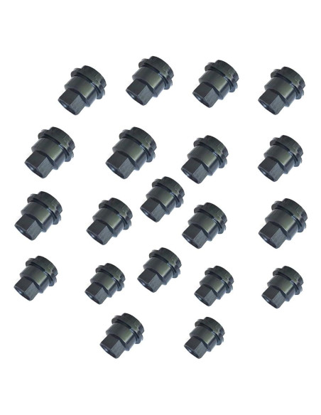 20 Cubiertas de Tuercas de Rueda Negras DEVMO para Chevrolet S10