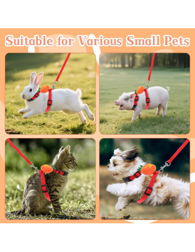 Set Arnés y Correa Ajustable Tweruna para Conejos Tamaño M