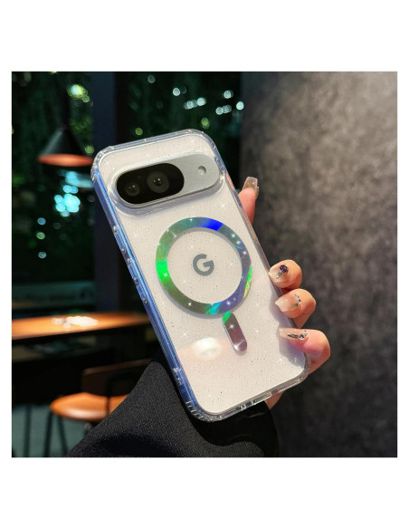 Funda Magnética Transparente Eiyikof para Google Pixel 9/9 Pro