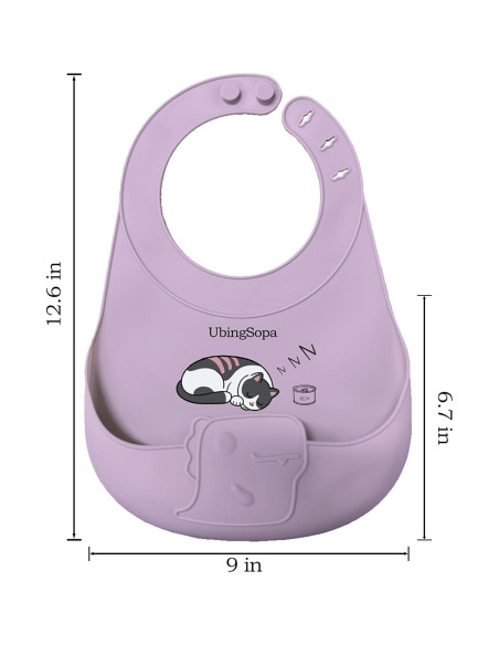 Baberos de Silicona Ajustables para Bebés - Suaves y Impermeables