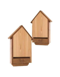 Juego de 2 Casas para Murciélagos Heath de Cedro Deluxe