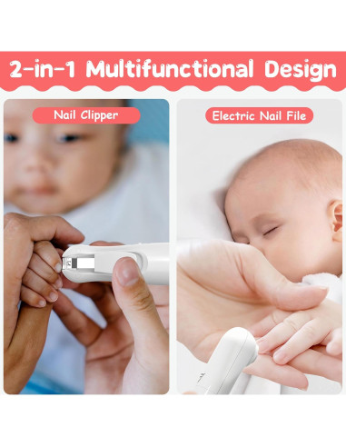 Cortador de Uñas Eléctrico YABORAS con Luz LED y 6 Cabezas