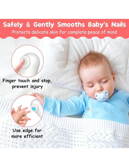 Cortador de Uñas Eléctrico YABORAS con Luz LED y 6 Cabezas