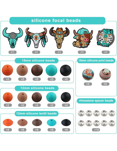 100 Piezas Perlas de Silicona Kovict Multicolor 12-15mm