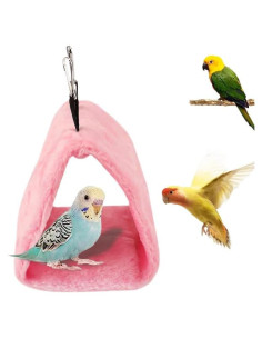 Hamaca Colgante para Aves HOKABLE Rosa 23x17 cm Cama Suave