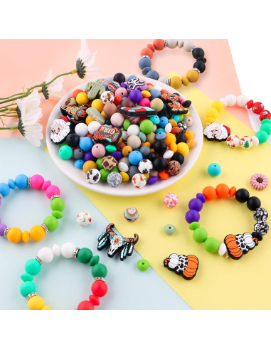 100 Piezas Perlas de Silicona Kovict Multicolor 12-15mm