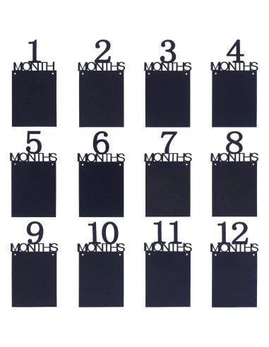 Guirnalda de Fotos Primer Cumpleaños Bebé ANGEL Q HOUSE 12 Meses