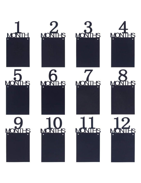 Guirnalda de Fotos Primer Cumpleaños Bebé ANGEL Q HOUSE 12 Meses