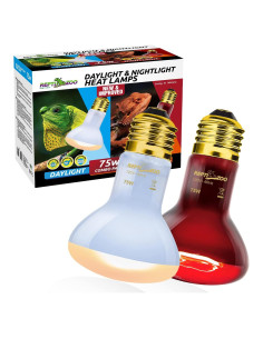 Lámpara de Calor para Reptiles REPTIZOO 75W UVA y Infrarroja