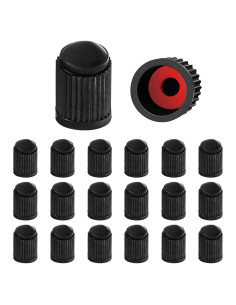 20 Tapones de Válvula de Neumático Wevdn - Ajuste Universal Negro