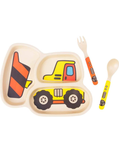 Juego de Platos para Niños Nohlerlife - 12 Piezas Divertidas