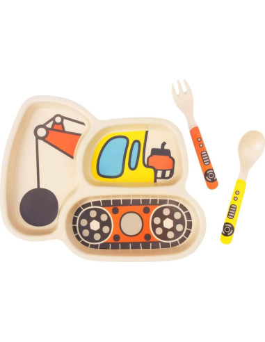 Juego de Platos para Niños Nohlerlife - 12 Piezas Divertidas