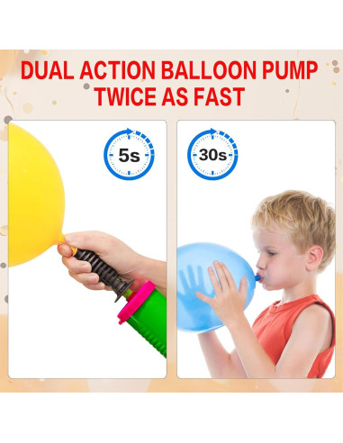 Bomba de Globo de Mano Doilomand GreenPump2 - 2 Pack Doble Acción
