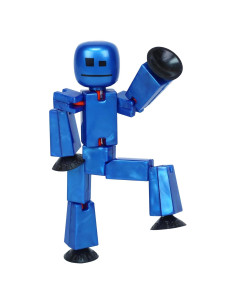 StikBot Zing Azul Metálico - Figura de Acción Stop Motion