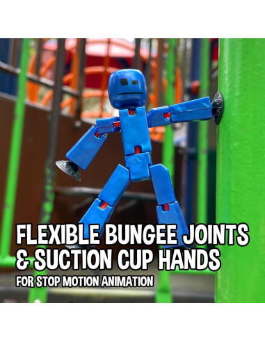 StikBot Zing Azul Metálico - Figura de Acción Stop Motion